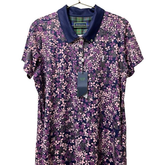 William Murray Womens Floral Golf Polo Mini Dress Size 2X Purple UV Protection - Picture 4 of 6